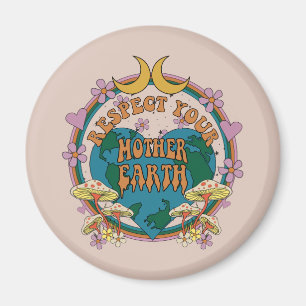 Imán Gráfico retro madre tierra de 70