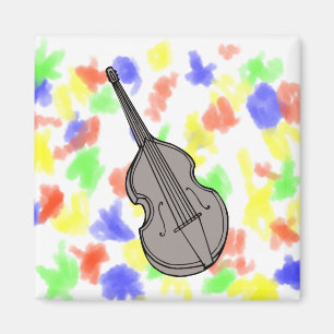 Imán Gráfico vertical de la guitarra baja del violín