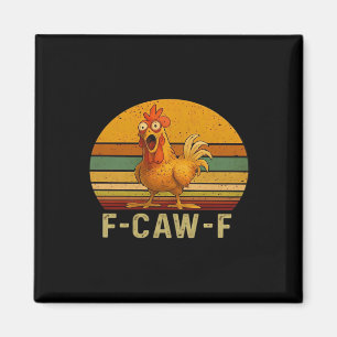 Imán Gráfico vintage esencial de pollo F-Caw-F