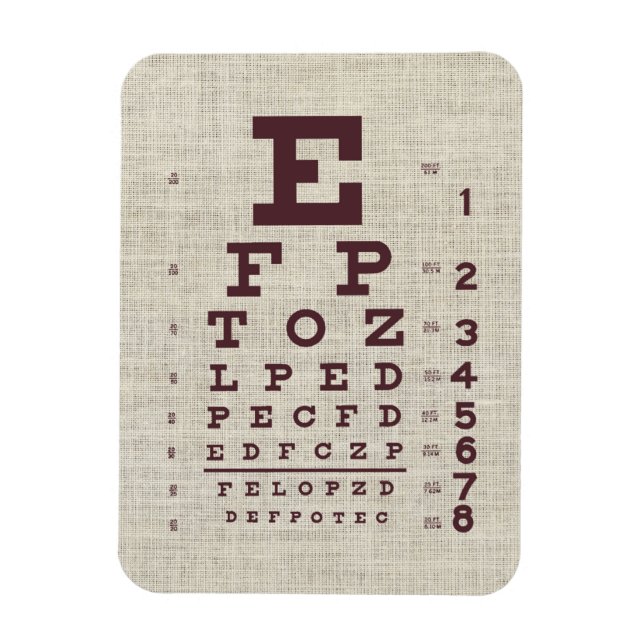 Imán Gráfico visual vintage en Burlap (Vertical)