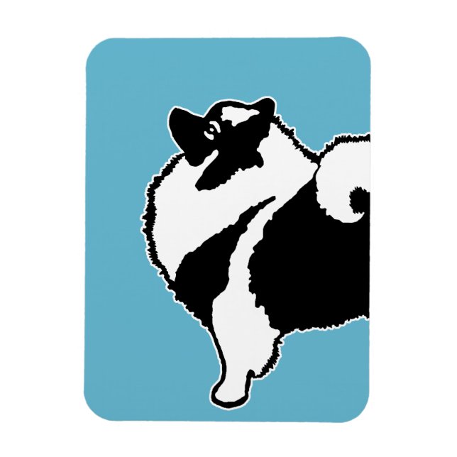 Imán Gráficos de Keeshond - Arte de perro original lind (Vertical)