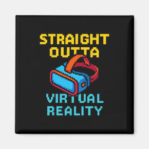 Imán Gráficos de Realidad Virtual de Arte de Pixel Retr