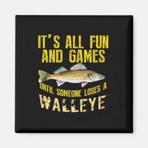 Imán Gráficos divertidos de Walleye pescando pescado de