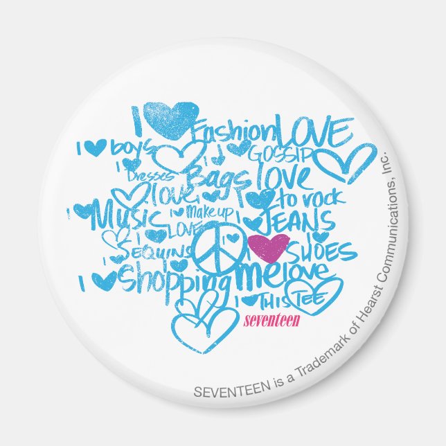 Imán Grafiti morado/Aqua (Frente)