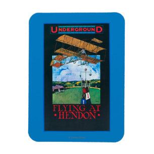 Imán Grahame-Blanco y Poster del avión sobre el aeródro