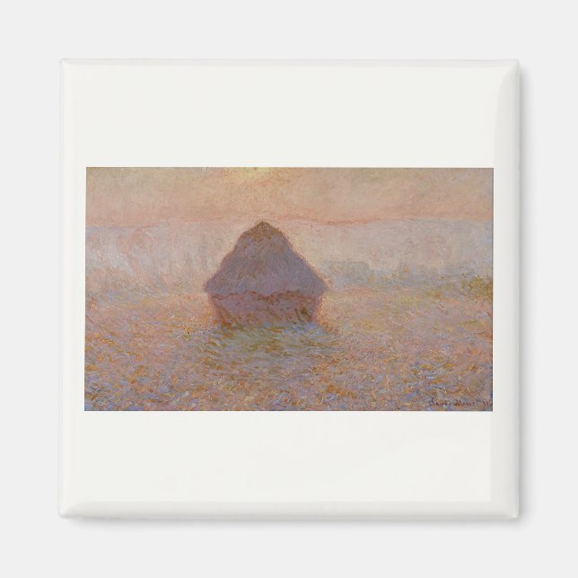 Imán Grainstack de Claude Monet, Sun in the Mist (1891) (Frente)