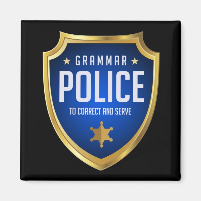 Imán Grammar Police Funny (Frente)