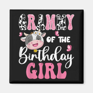 Imán Grammy Of Birthday Chica Farm Cow Primer Cumpleaño