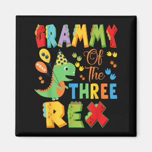 Imán Grammy Of The Three Rex 3Natal Boy Dinosaur