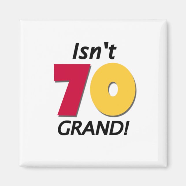 Imán Gran 70 cumpleaños (Frente)