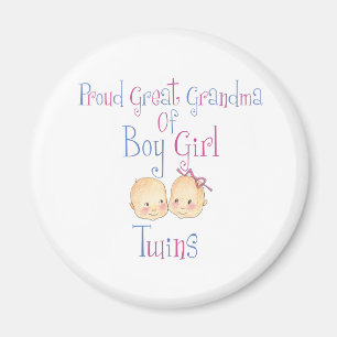 Imán Gran abuela orgullosa de los gemelos del chica del