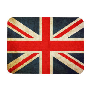 Imán Gran Bandera Británica en Grunge