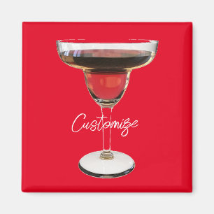 Imán Gran bebida de cóctel Margarita Roja Thunder_Cove