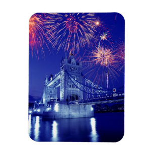 Imán Gran Bretaña, Londres. Fuegos artificiales sobre 