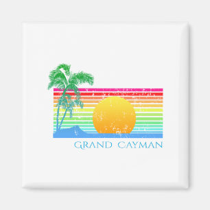 Imán Gran Caimán de la playa Retro