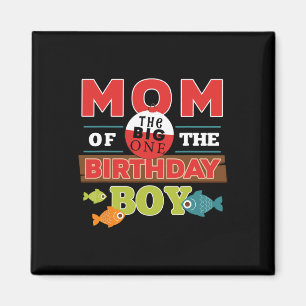 Imán Gran Camiseta De Pesca Tema Mamá Del Cumpleaños Ch