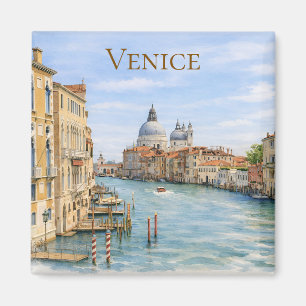 Imán Gran Canal de Venecia Acuarela