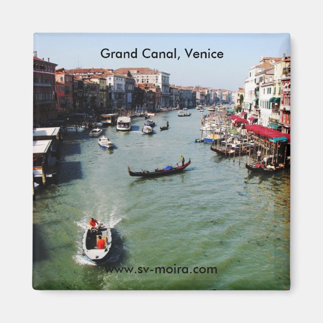 Imán Gran Canal, Venecia desde el puente de Rialto (Frente)