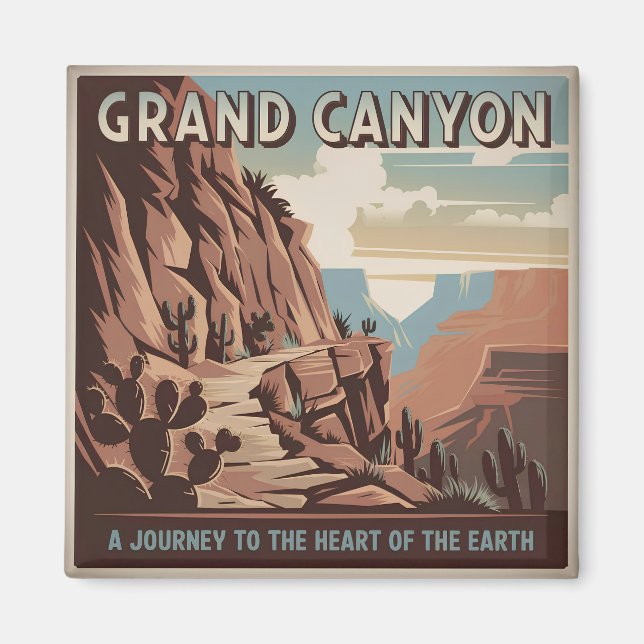 Imán Gran Cañón USA vintage (Frente)