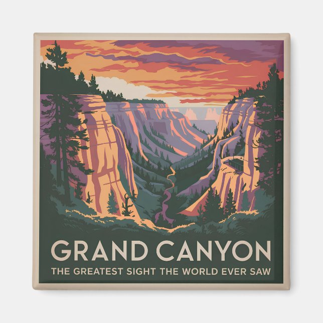 Imán Gran Cañón USA vintage (Frente)