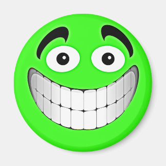 Imán Gran cara verde verde