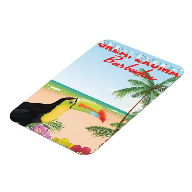 Imán Gran cartel de viaje de Euxma Barbados (Lado Izquierdo)