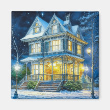 Gran Casa Victoriana Hermosa en Navidad