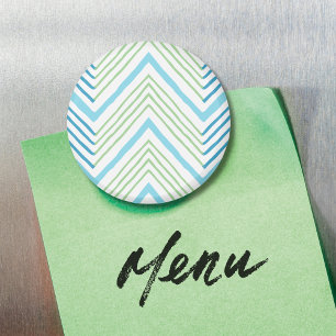 Imán Gran Chevron Big Zag en Verde y Aqua Magnet