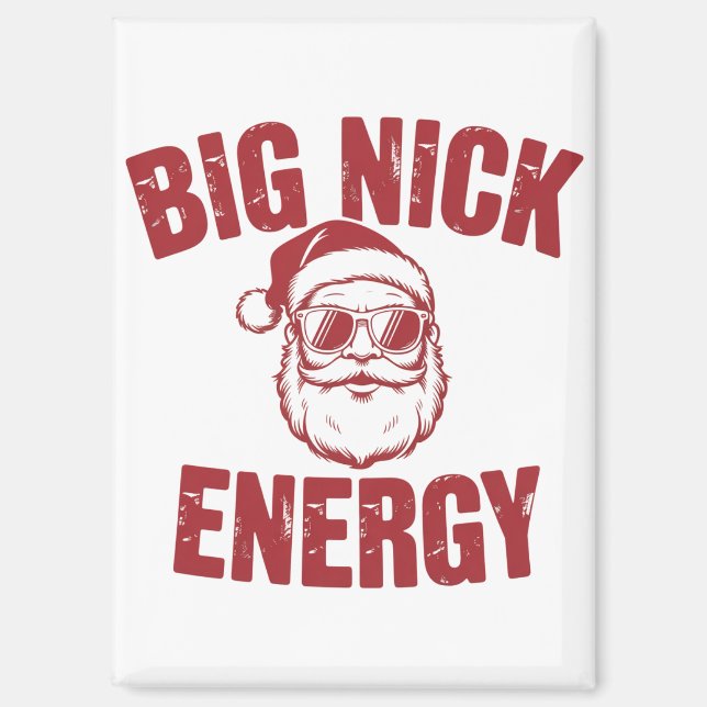Imán Gran Chiste de Navidades de Nick Energy Funny Sant (Anverso)