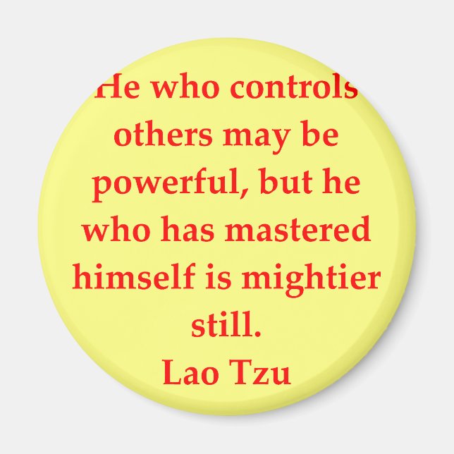 Imán gran cita de Lao Tzu (Frente)