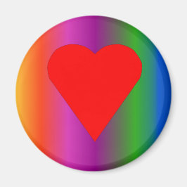 Imán Gran corazón rojo