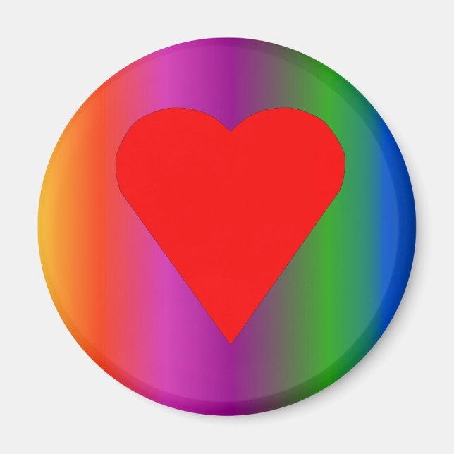 Imán Gran corazón rojo (Frente)