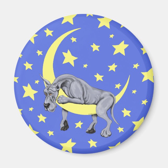 Imán Gran Dane Blue Twinkle - Personalizado (Frente)