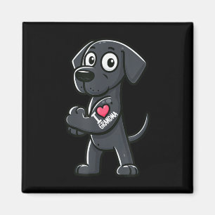 Imán Gran Dane Me Encanta La Abuela Funny Tattoo Perro
