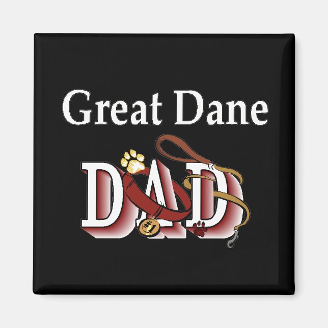 Imán Gran danés papá Magnet (Frente)