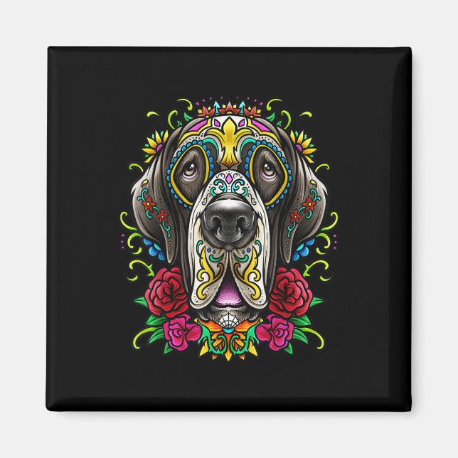 Imán Gran Día del Tatuaje De Perro De Dané Del Mexico F (Frente)