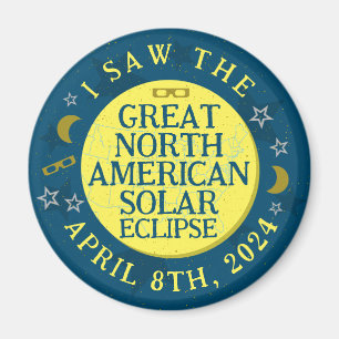Imán Gran Eclipse Solar Norteamericano Abril 8 2024