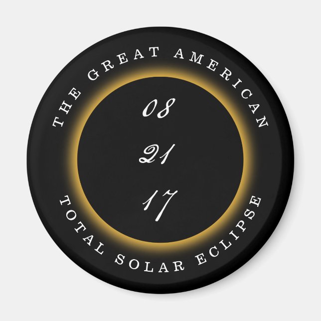 Imán Gran Eclipse Solar Total Estadounidense 2017 (Frente)