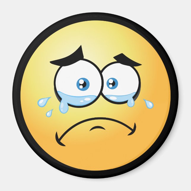 Imán Gran Emoji de llanto (Frente)