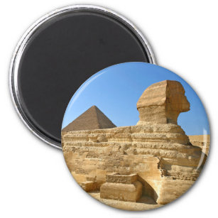 Imán Gran Esfinge de Giza con pirámide de Khafre - Egip
