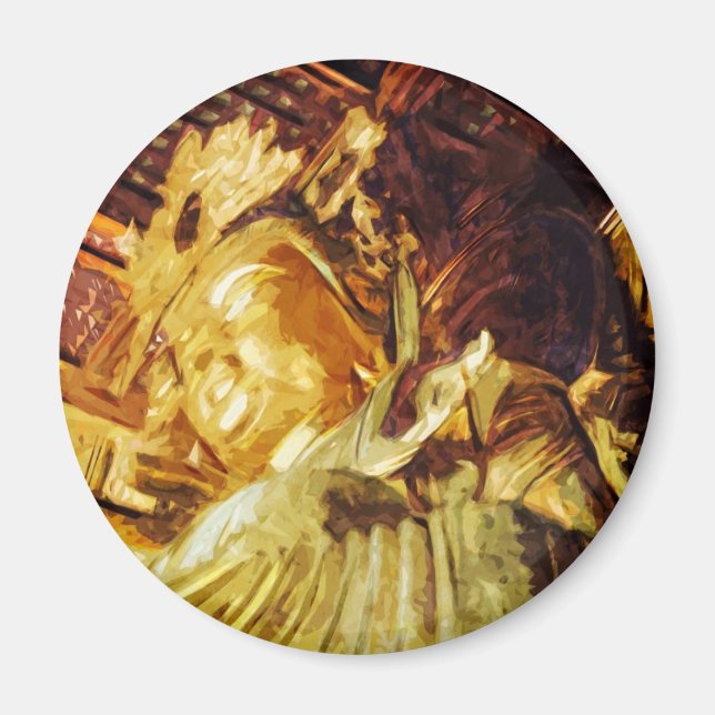 Imán Gran Estatua de Oro Kyoto Japón Resumen (Frente)