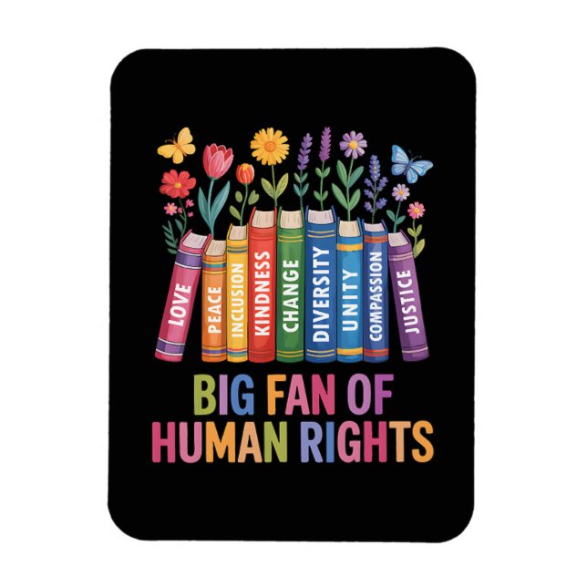 Imán Gran Fan De Los Derechos Humanos  (Vertical)