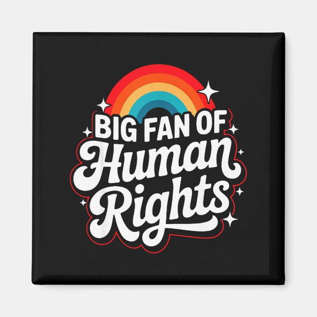 Imán Gran fan de los derechos humanos arcoíris protesta (Frente)