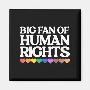 Imán Gran fan de los derechos humanos - corazones de ar