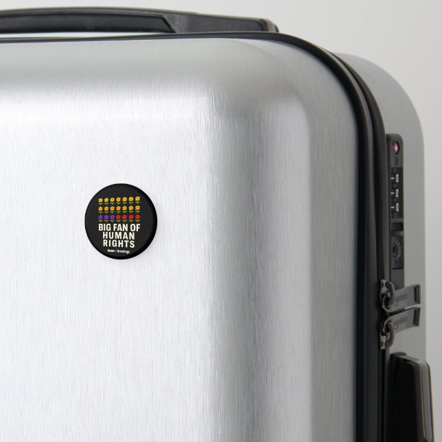 Imán Gran fanático de los derechos humanos defiende la  (In Situ (Equipaje))