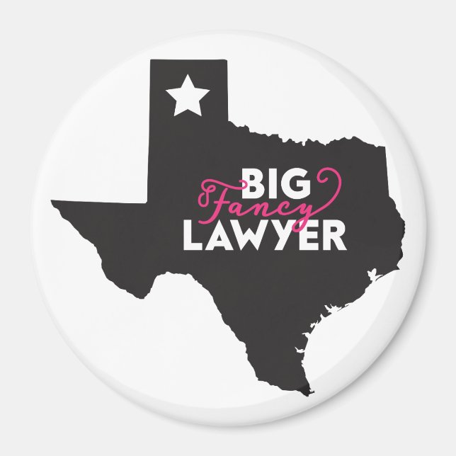 Imán Gran Fancy Texas Lawyer Magnet (Frente)