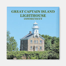 Imán Gran faro de la isla del capitán Connecticut Magne