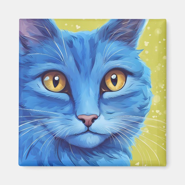 Imán Gran gato azul (Frente)