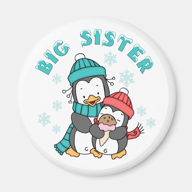 Imán Gran Hermana de Invierno de Pingüino (Frente)