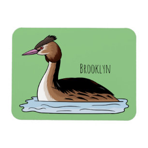 Imán Gran ilustracion de personalizado de aves grises c